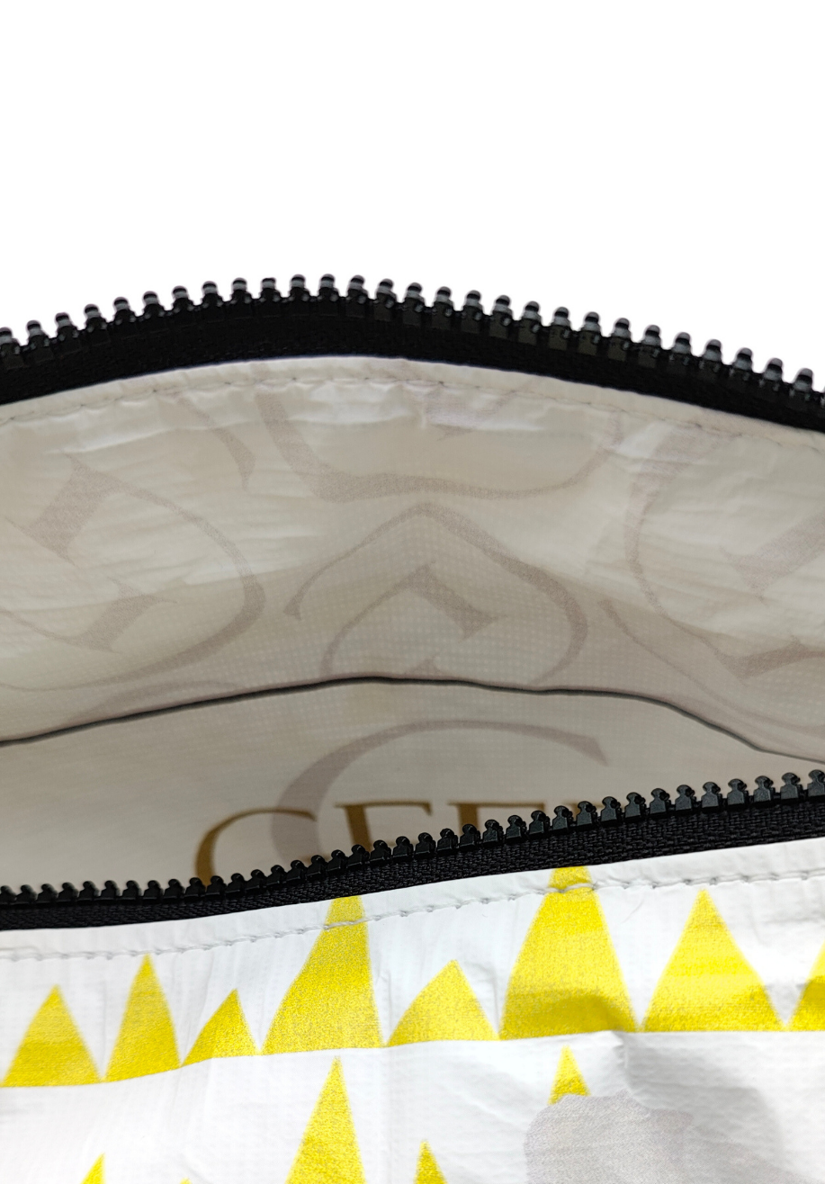 Tyvek Pouch - Sawtooth Yellow/White Floral