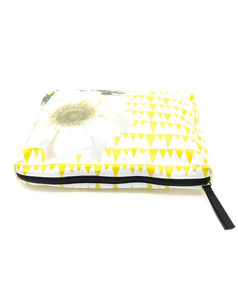 Tyvek Pouch - Sawtooth Yellow/White Floral