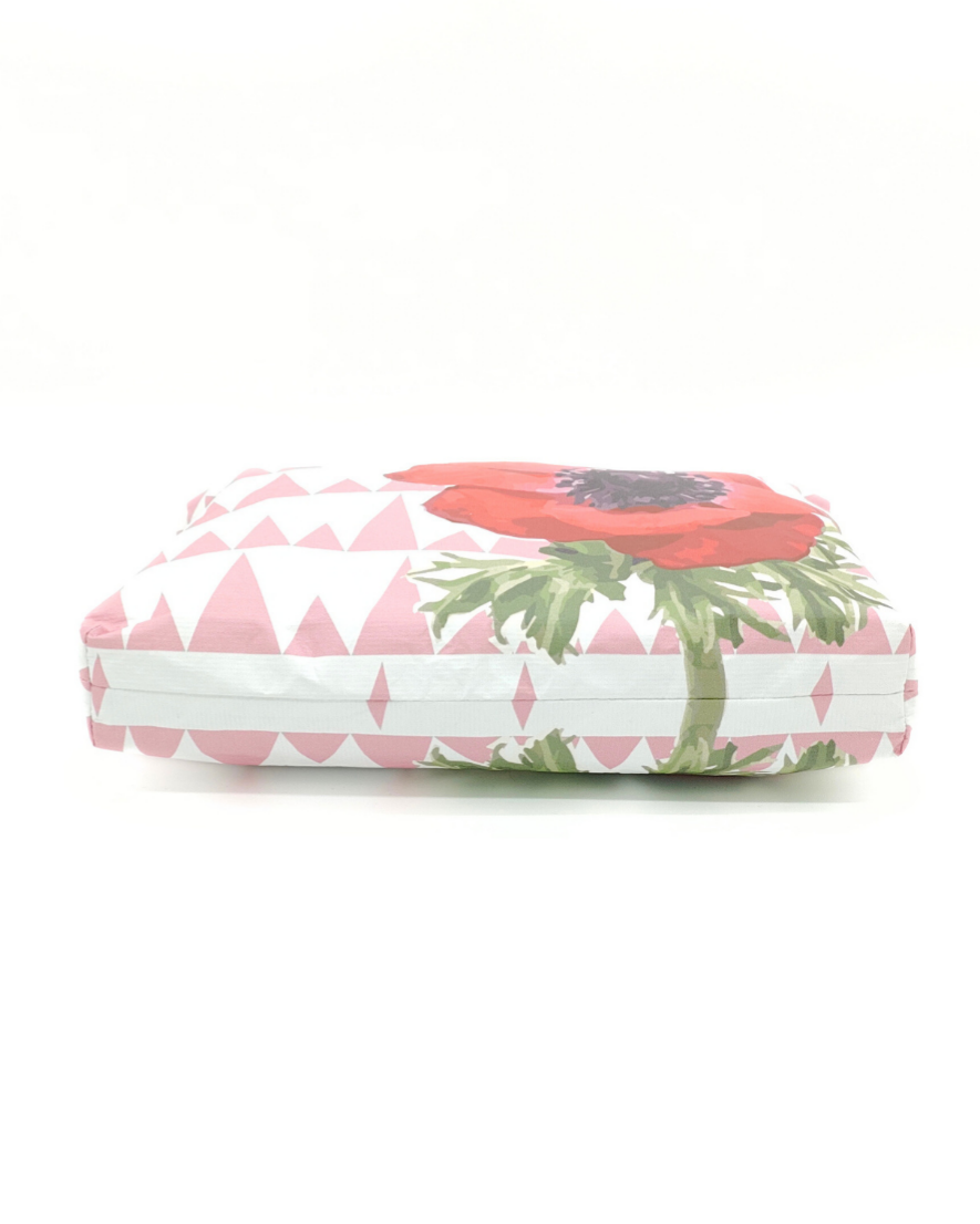 Tyvek Pouch - Sawtooth Pink/Red Floral