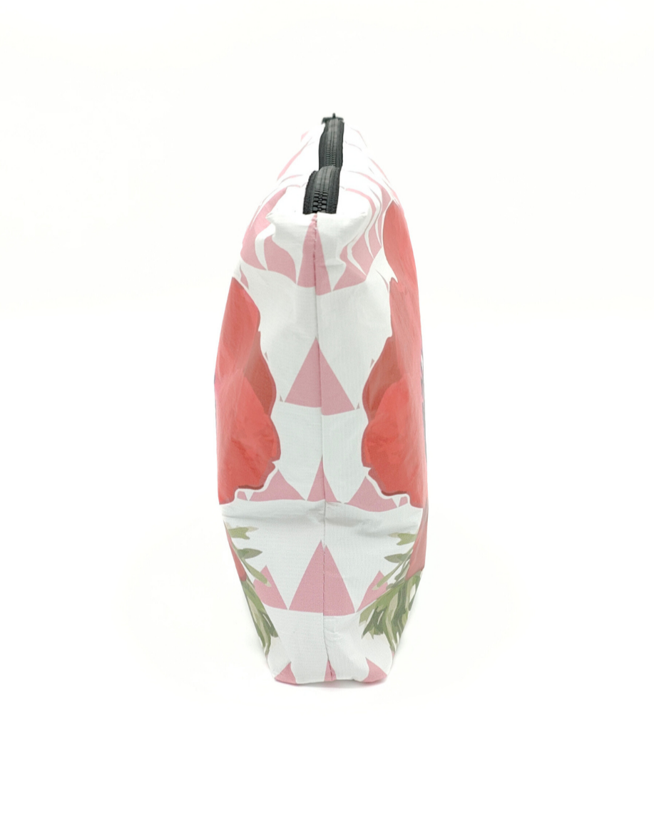 Tyvek Pouch - Sawtooth Pink/Red Floral
