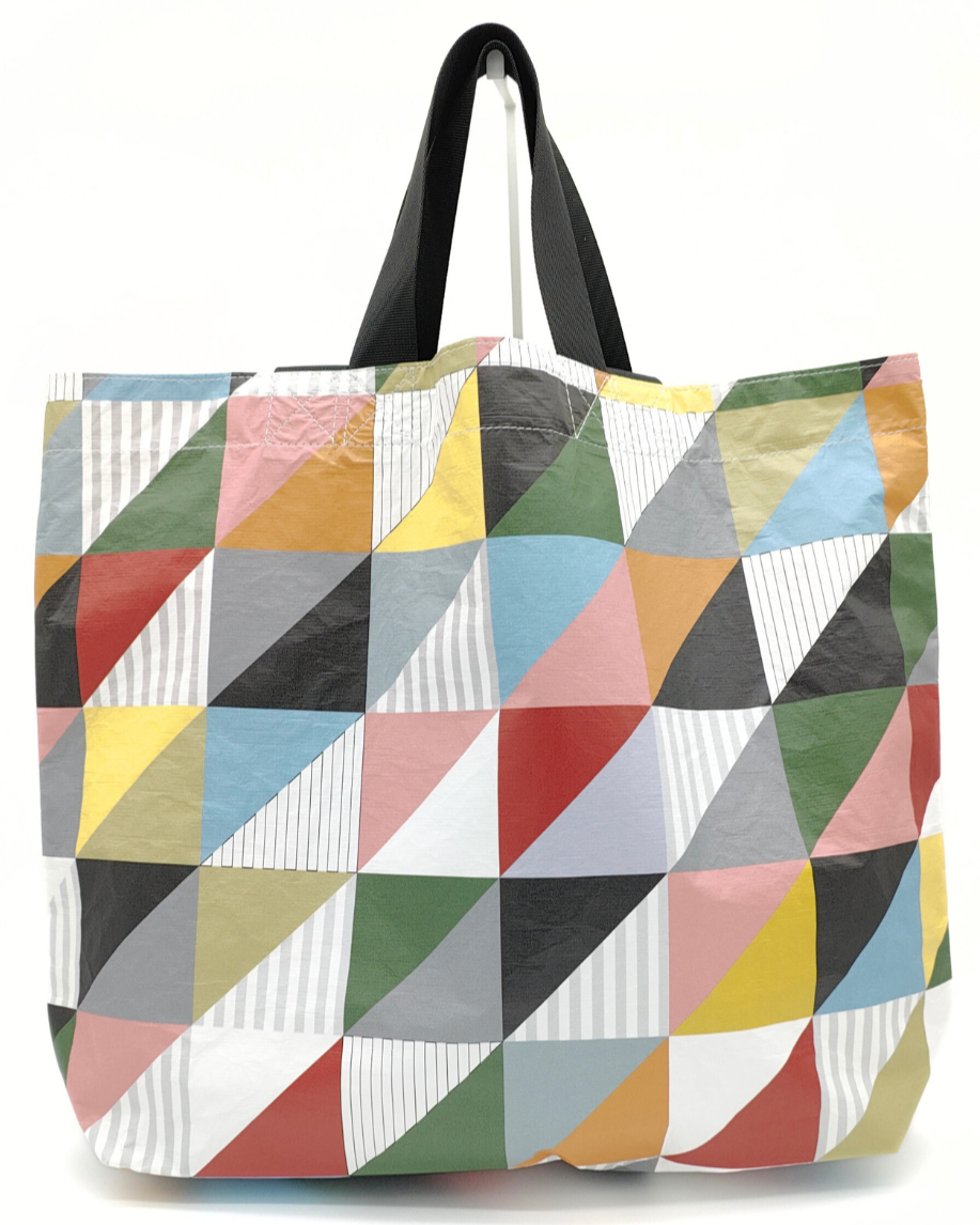 Tyvek Tote Bag - Patchwork Red