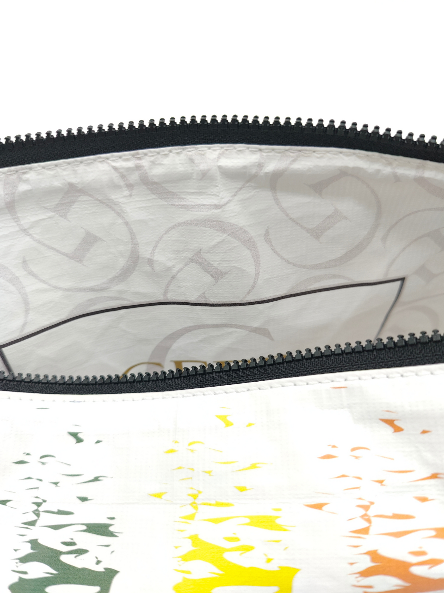 Tyvek Pouch - Rainbow Scribble Stripe