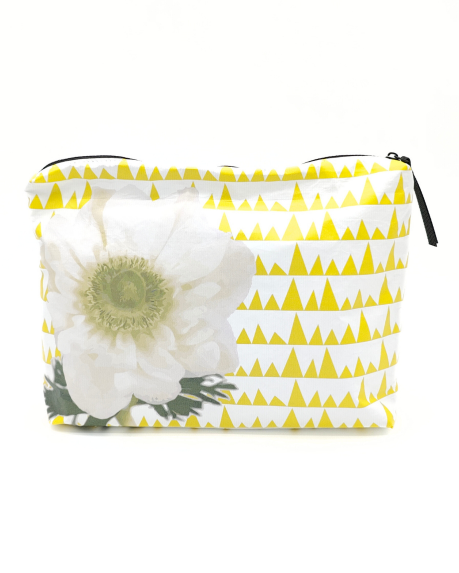 Tyvek Pouch - Sawtooth Yellow/White Floral