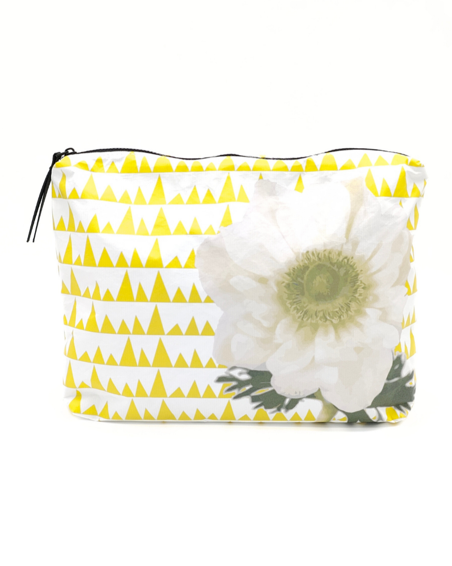 Tyvek Pouch - Sawtooth Yellow/White Floral