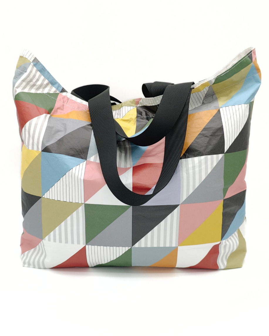 Tyvek Tote Bag - Patchwork Red