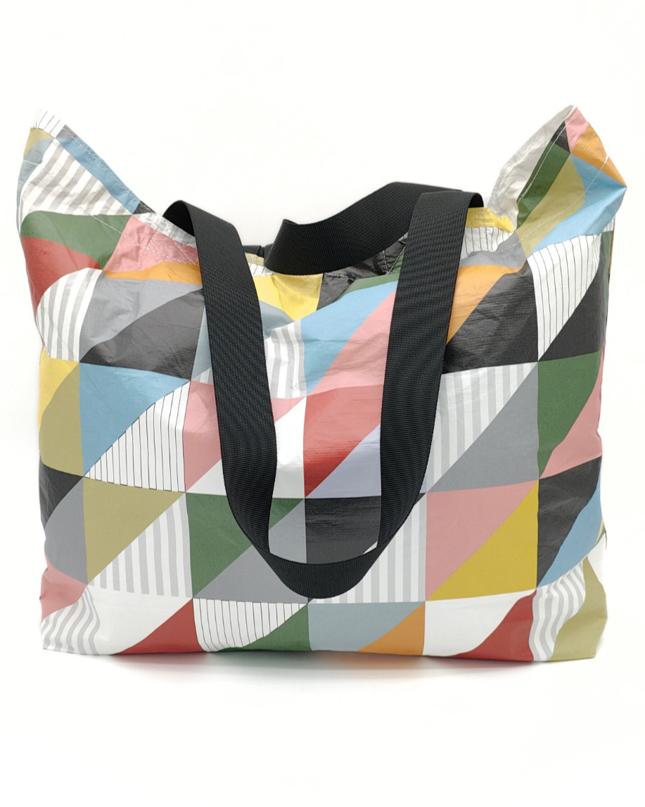 Tyvek Tote Bag - Patchwork Red