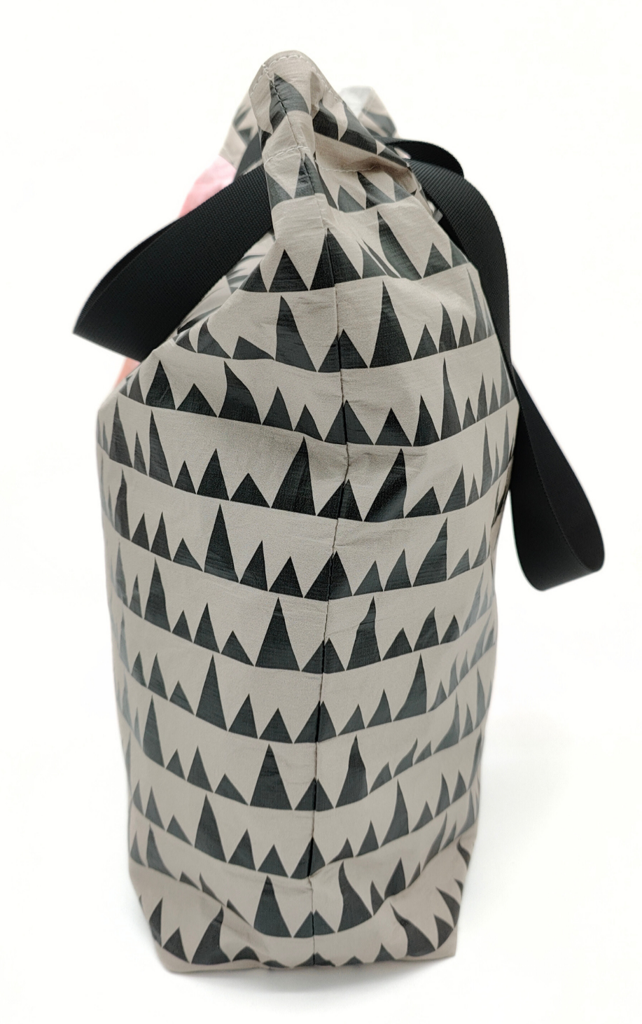 Tyvek Tote Bag - Sawtooth Taupe/Black/Pink Floral