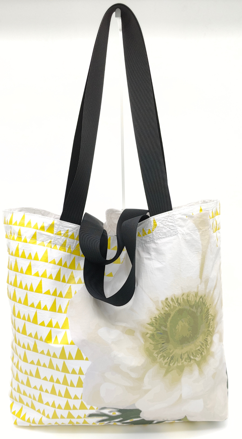 Tyvek Tote Bag - Sawtooth Yellow/White Floral
